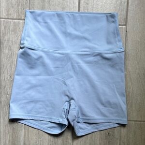 High-Waist Women's Bike Shorts in Light Blue